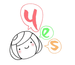 writing brush girl vol.8 sticker #8486100