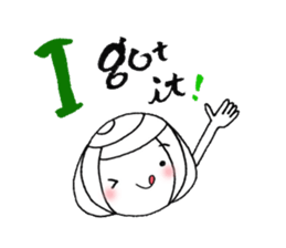 writing brush girl  vol.8 sticker #8486101