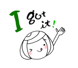 writing brush girl vol.8 sticker #8486101