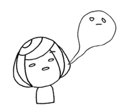 writing brush girl vol.8 sticker #8486114