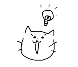 cat!cat!cat!!black...or...white!? sticker #8488018