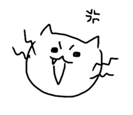 cat!cat!cat!!black...or...white!? sticker #8488035