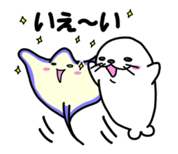 Japanese joke loves seal~and sea friend~ sticker #8488740