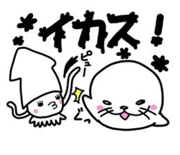 Japanese joke loves seal~and sea friend~ sticker #8488743