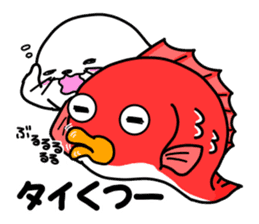 Japanese joke loves seal~and sea friend~ sticker #8488771