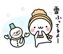 Winter set of a marshmallow sticker #8489378