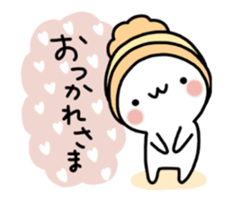 Winter set of a marshmallow sticker #8489391