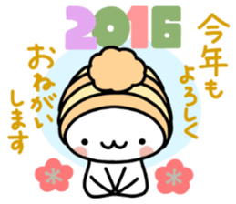 Winter set of a marshmallow sticker #8489399