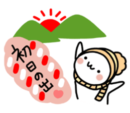 Winter set of a marshmallow sticker #8489402