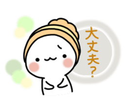 Winter set of a marshmallow sticker #8489413