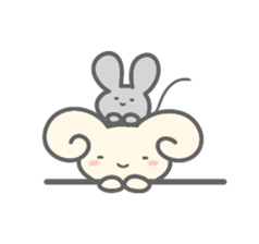 Rabbit&Mouse sticker #8489562