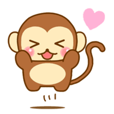 Emotions of Cute Monkey sticker #8489669