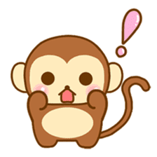 Emotions of Cute Monkey sticker #8489671