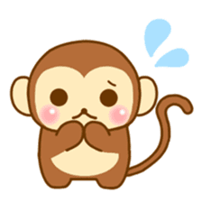 Emotions of Cute Monkey sticker #8489673