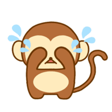 Emotions of Cute Monkey sticker #8489674