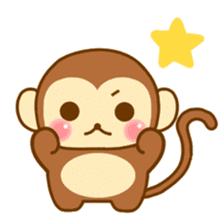 Emotions of Cute Monkey sticker #8489676