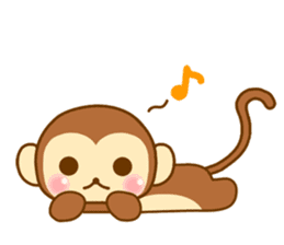 Emotions of Cute Monkey sticker #8489677