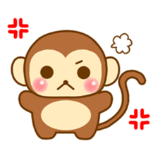 Emotions of Cute Monkey sticker #8489679