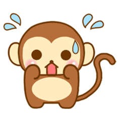 Emotions of Cute Monkey sticker #8489680
