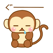 Emotions of Cute Monkey sticker #8489681
