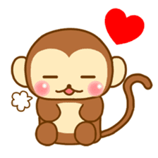 Emotions of Cute Monkey sticker #8489682