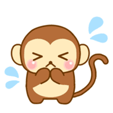 Emotions of Cute Monkey sticker #8489685