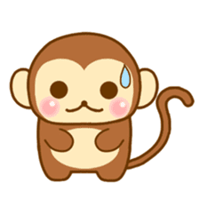 Emotions of Cute Monkey sticker #8489686