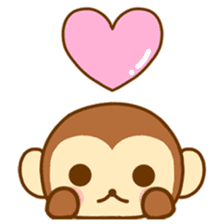 Emotions of Cute Monkey sticker #8489687