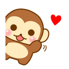 Emotions of Cute Monkey sticker #8489690