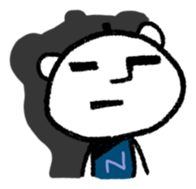 The polar bear of the winter version sticker #8491463