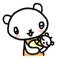 The polar bear of the winter version sticker #8491466