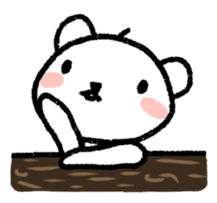 The polar bear of the winter version sticker #8491467