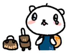 The polar bear of the winter version sticker #8491487