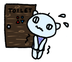 The polar bear of the winter version sticker #8491491