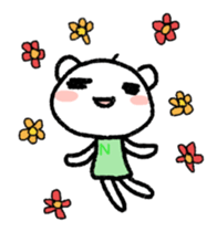 The polar bear of the winter version sticker #8491493