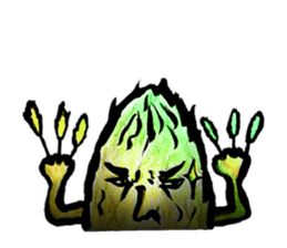 Setaria and fat cat. sticker #8491626