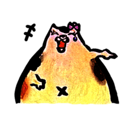 Setaria and fat cat. sticker #8491629