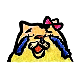 Setaria and fat cat. sticker #8491631