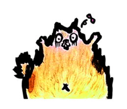 Setaria and fat cat. sticker #8491632