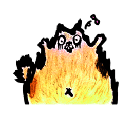 Setaria and fat cat. sticker #8491632