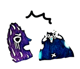 Setaria and fat cat. sticker #8491633