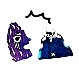 Setaria and fat cat. sticker #8491633