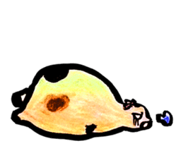 Setaria and fat cat. sticker #8491644