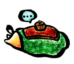 Setaria and fat cat. sticker #8491645