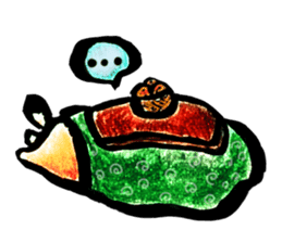 Setaria and fat cat. sticker #8491645