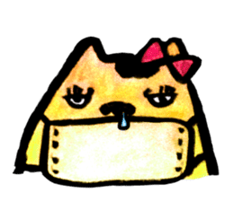 Setaria and fat cat. sticker #8491646