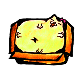 Setaria and fat cat. sticker #8491657