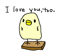 English Simple white bear sticker sticker #8492411