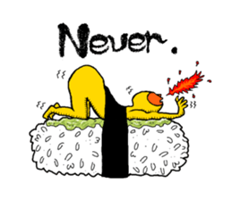 Mr.Sushi is our hero. sticker #8493463