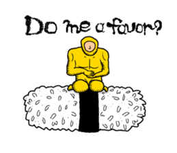 Mr.Sushi is our hero. sticker #8493465